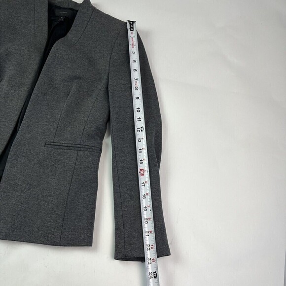 J Crew Going Out Blazer Stretch Twill Gray Heather Dove Womens Tall 2T 2 tall - Picture 11 of 14